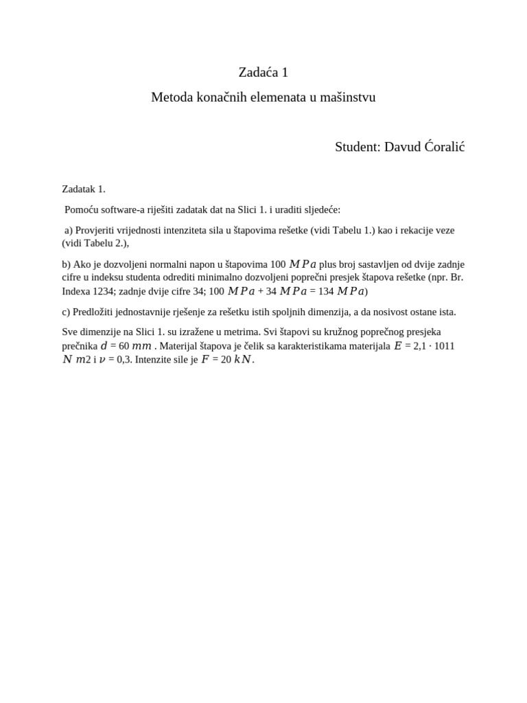 Zadaća 1 | PDF