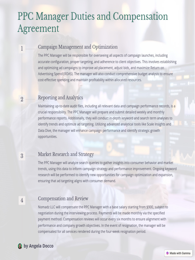 PPC Manager Roles and Salary Overview | PDF