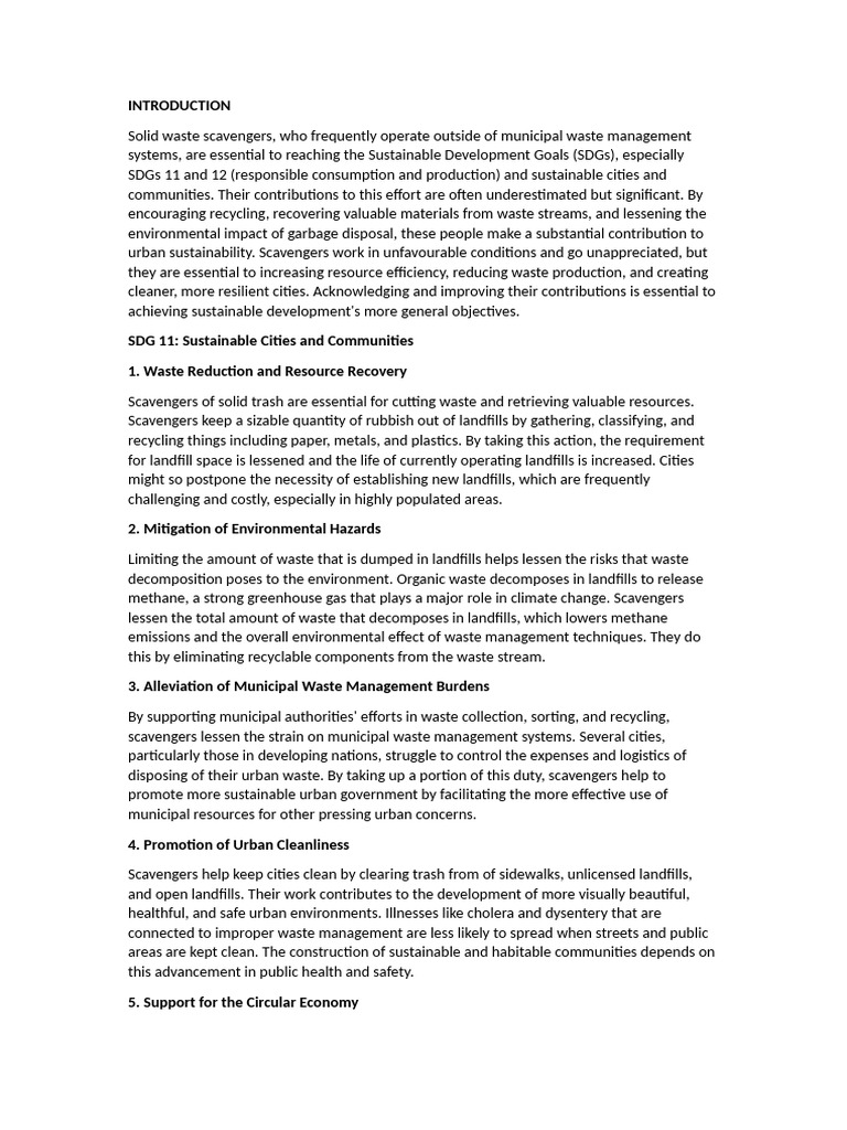Sustainable Development | PDF | Recycling | Waste