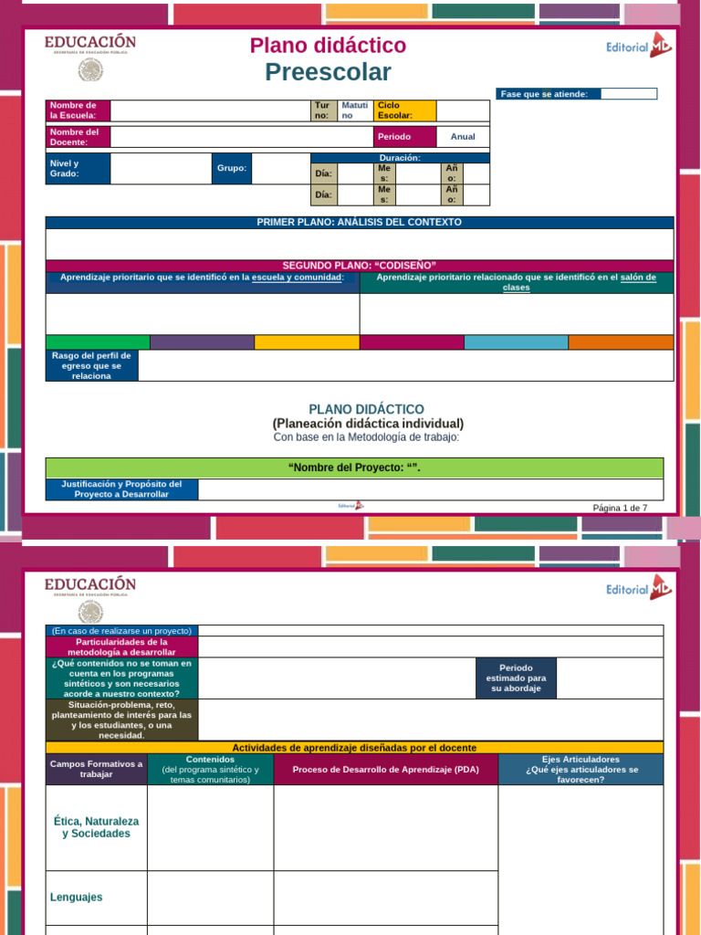 Planeación Didáctica Preescolar PDF | PDF | Evaluación | Educación de ...