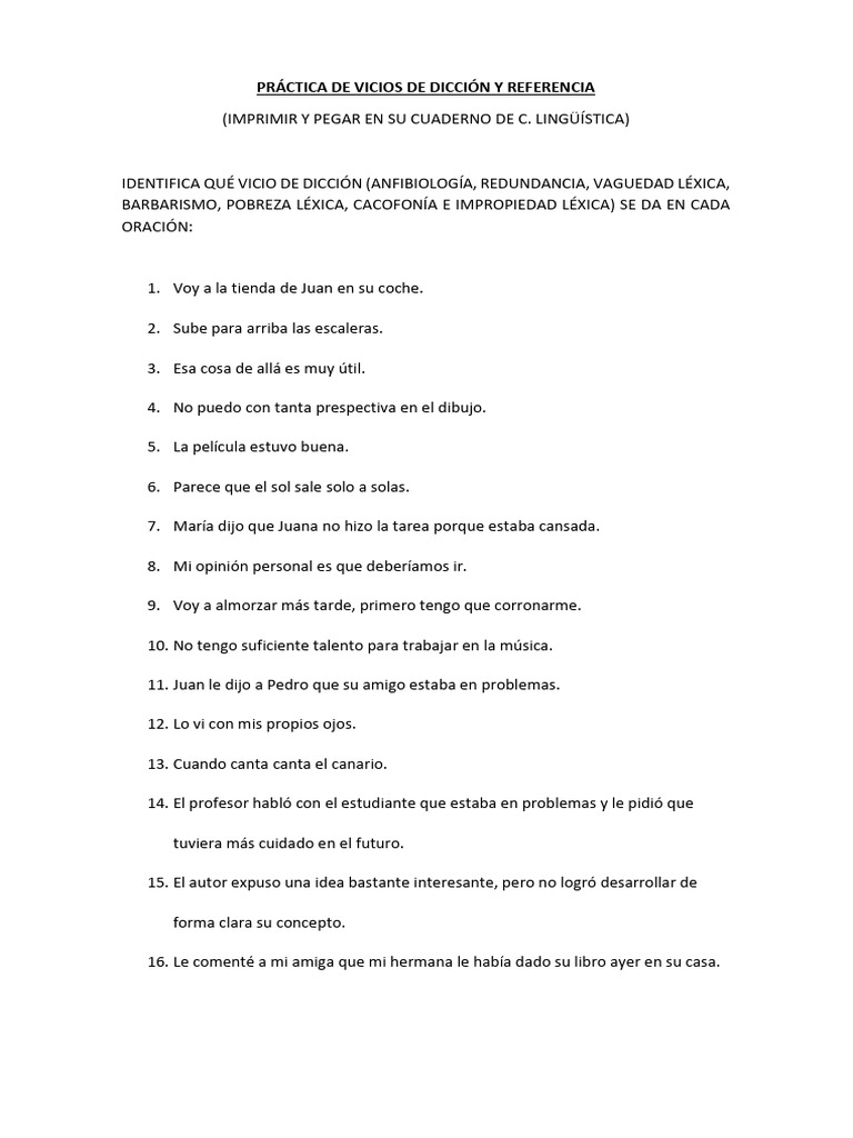 Práctica para Primero A y B | PDF