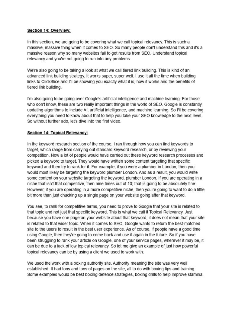 Mastering Topical Relevancy in SEO | PDF | Search Engine Optimization ...