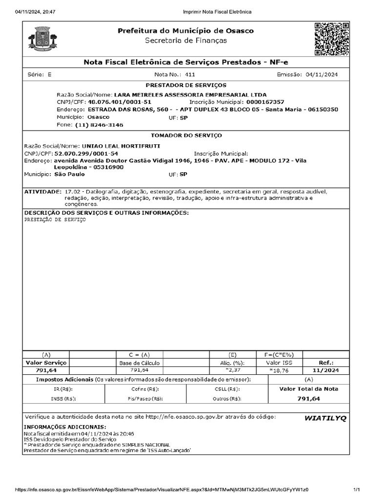Nota fiscal uni o leal pdf