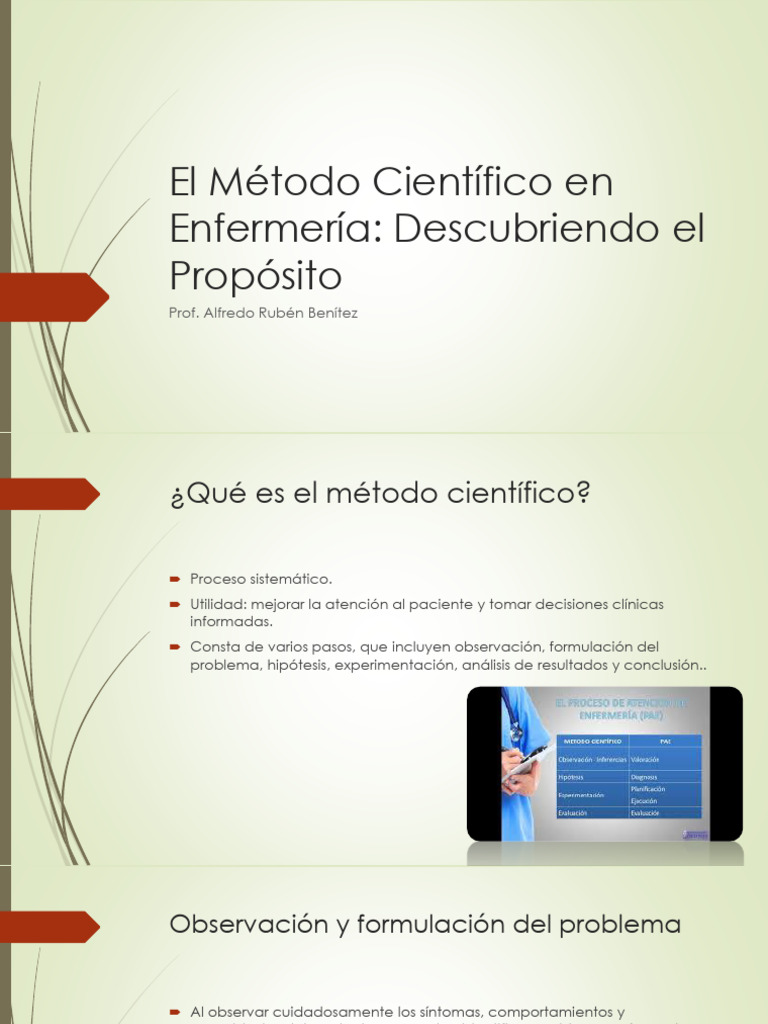 Método Científico En Enfermería Pdf Método Científico Experimentar 