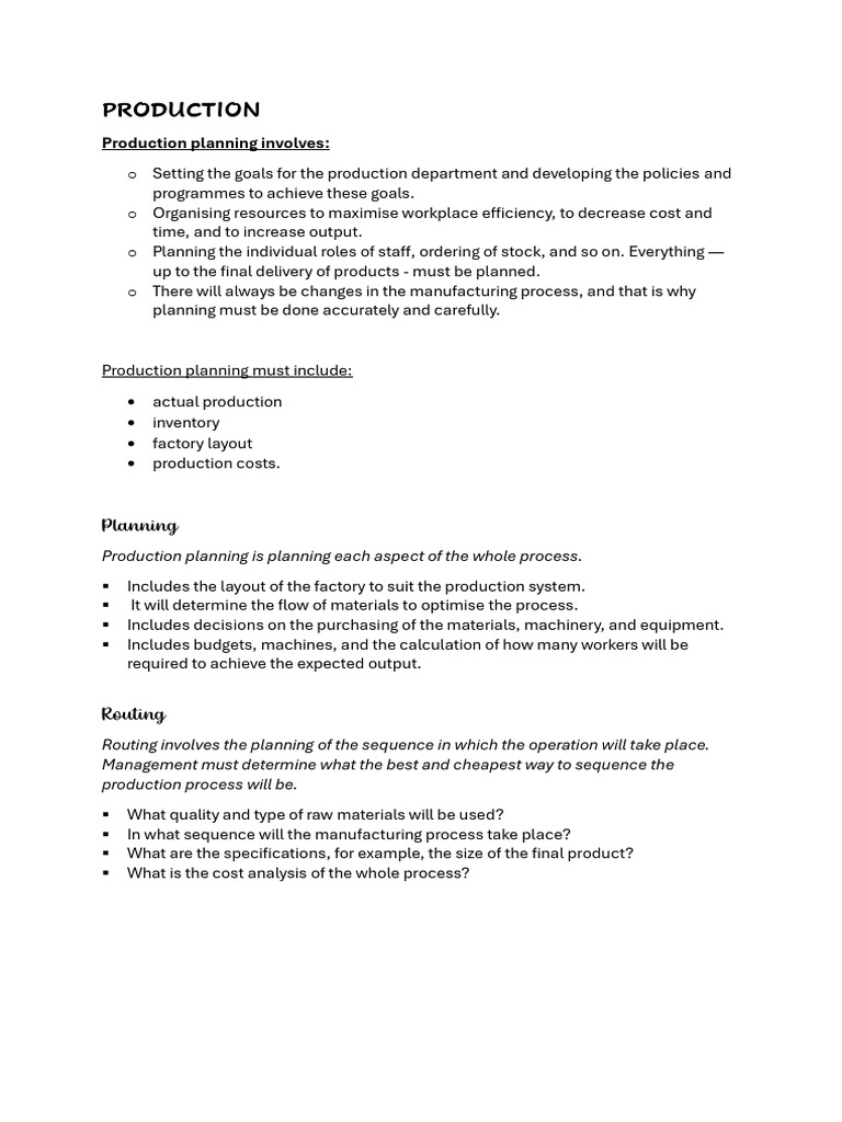 Business Studies Production | PDF | Occupational Safety And Health | Safety