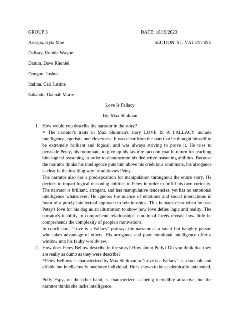 Group 3 Eapp Date | PDF | Reason | Fallacy