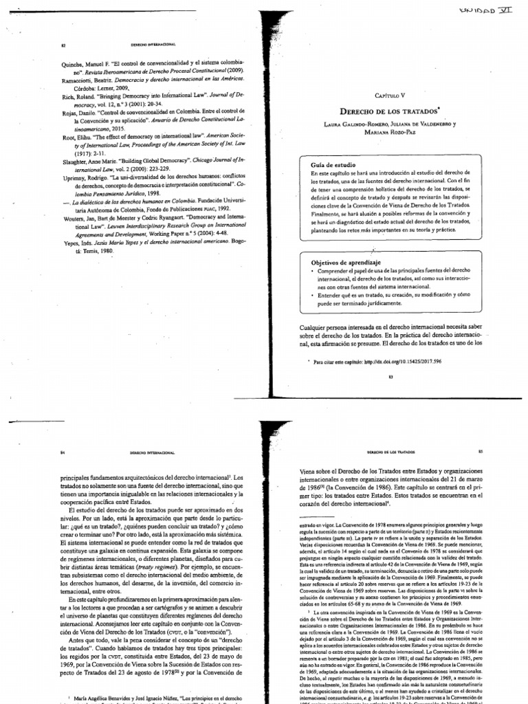 Unidad 6 - Derecho de Los Tratados | PDF | Tratado | Convenio europeo ...