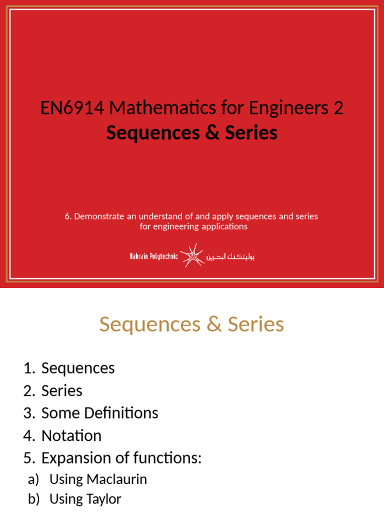 Slides Sequences Series | PDF | Sequence | Power Series
