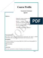 Course Profile: Transmission Technologies IQB1475