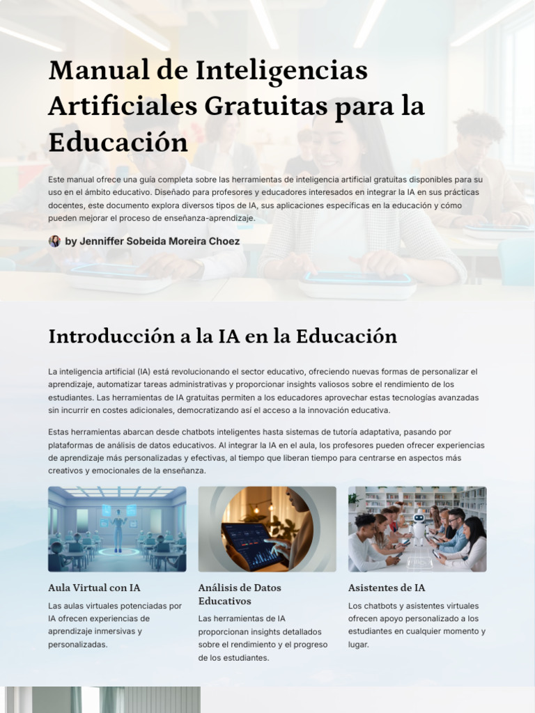 Manual de IA Gratuita para Educadores | PDF | Inteligencia artificial ...