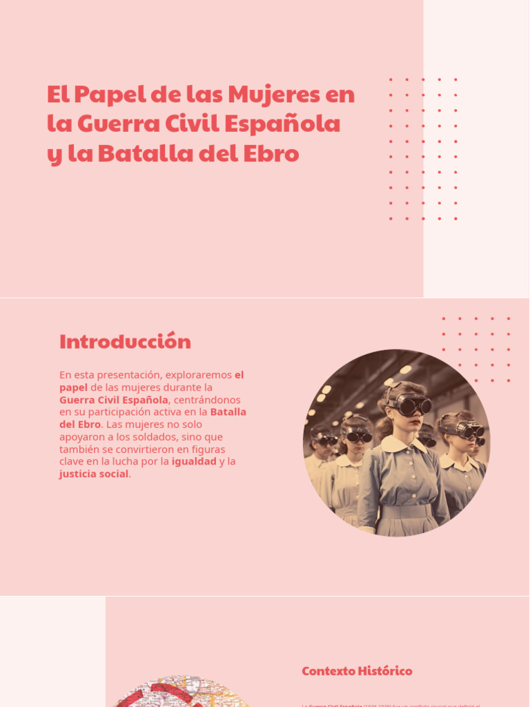 Slidesgo El Papel de Las Mujeres en La Guerra Civil Espanola y La ...