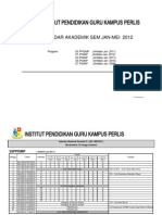 Kalendar Akademik Pelaksanaan Kurikulum Sem Jan-Mei 2012 Terkini