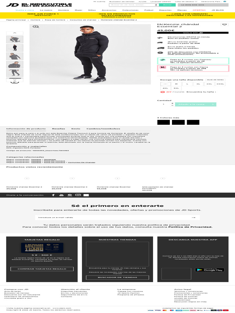 Chándal Essential 2 para Hombre McKenzie | PDF | Moda | Ropa