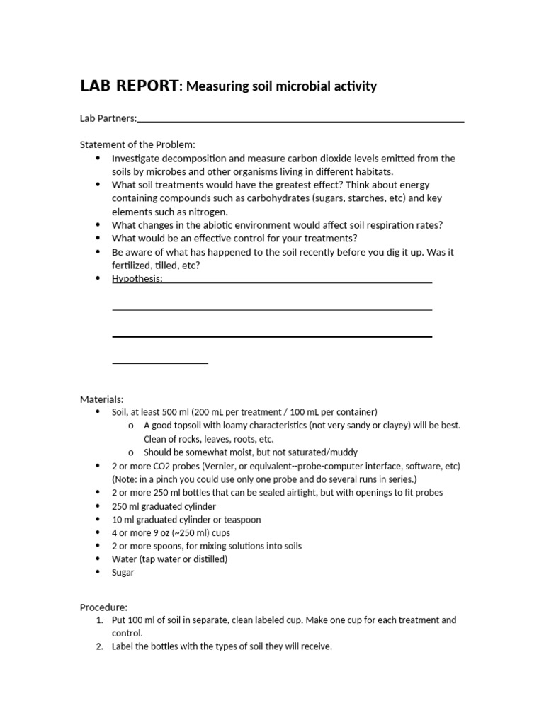Soil Microbial Activity Analysis | PDF | Soil | Carbon Dioxide