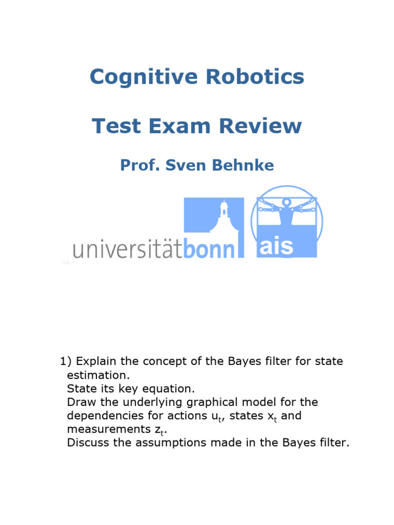 CR Test Exam Review Old | PDF | Kalman Filter | Applied Mathematics