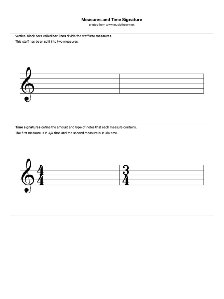 Understanding Measures and Time Signatures | PDF