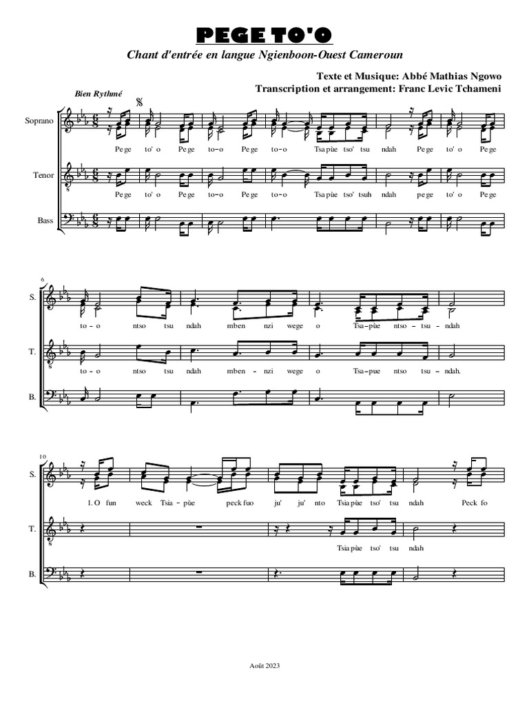 Ngienboon Chant: PEGE TO'O | PDF
