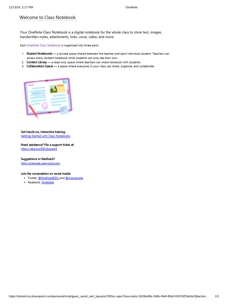 Class Notebook Guide for Teachers | PDF