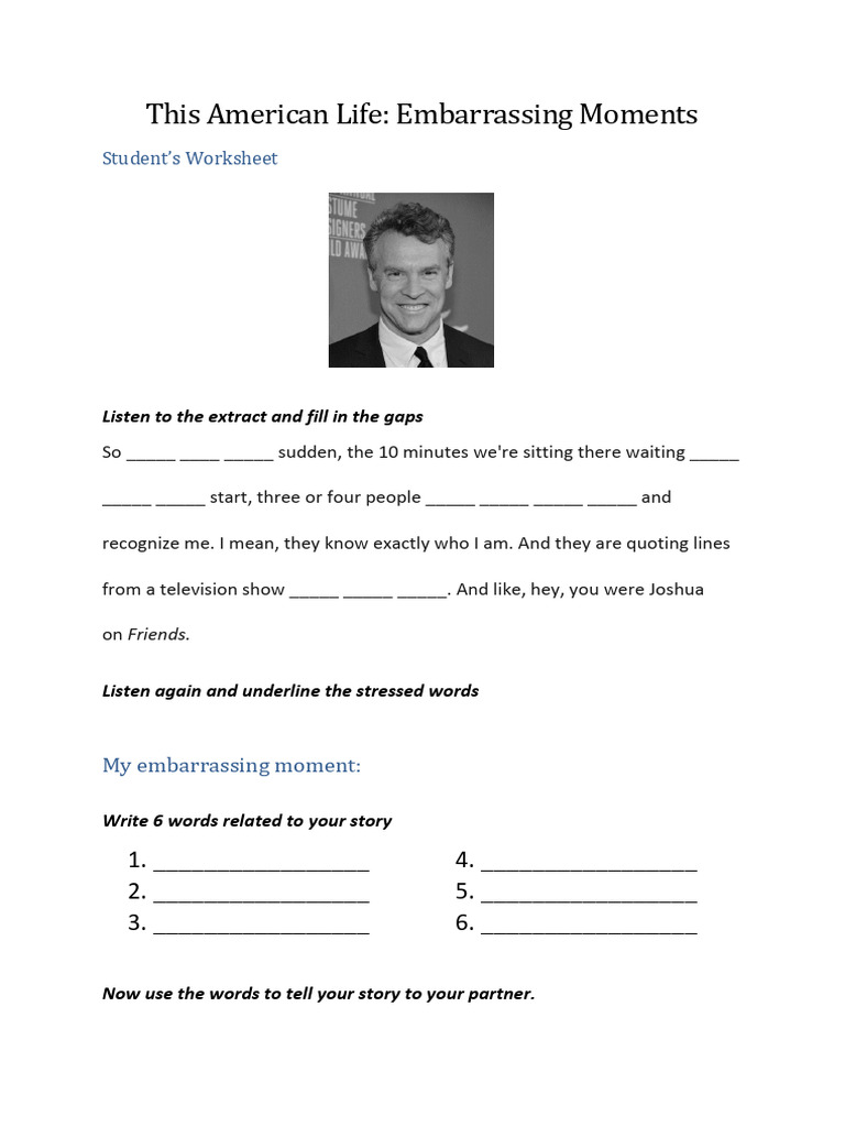 Embarrassing Moment Pdf