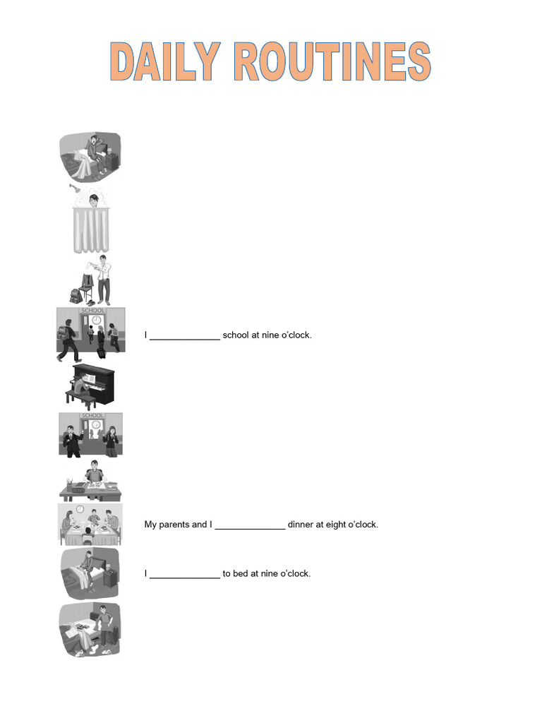 Daily routines unit 5 | PDF