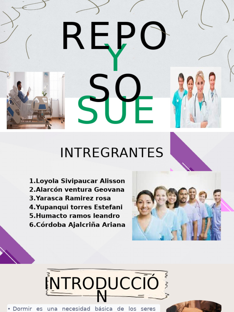 Reposo y Sueño | PDF | Dormir | Movimiento rápido del ojo Sueño