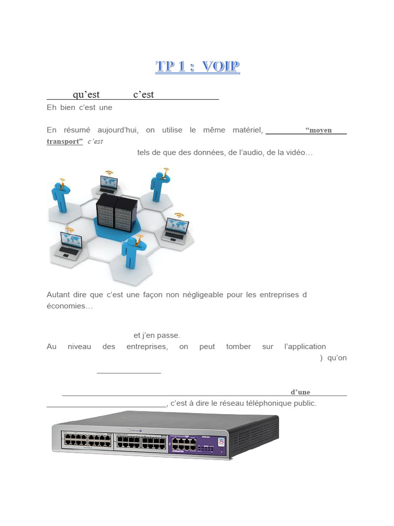 Introduction à la VOIP et configuration IP | PDF | Standards Internet ...