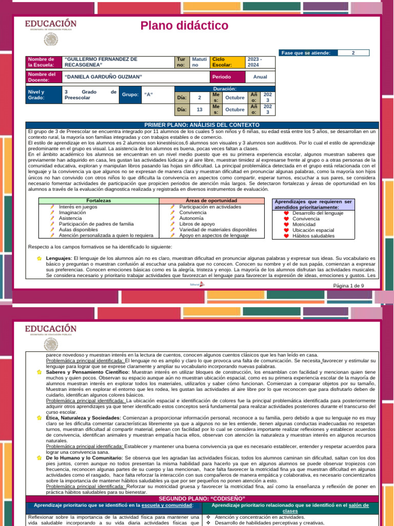 2 Al 13 de Octubre | PDF | Aprendizaje | Educación de la primera infancia