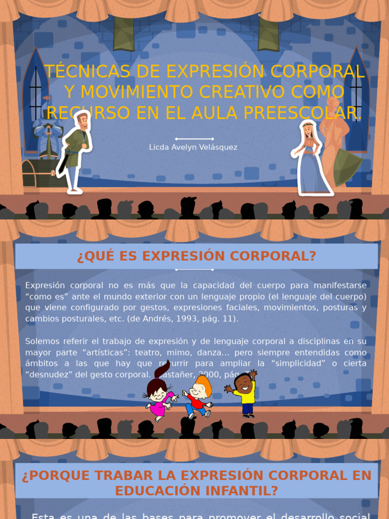 Técnicas de Expresión Corporal en Preescolar | PDF | Bailes | Educación ...