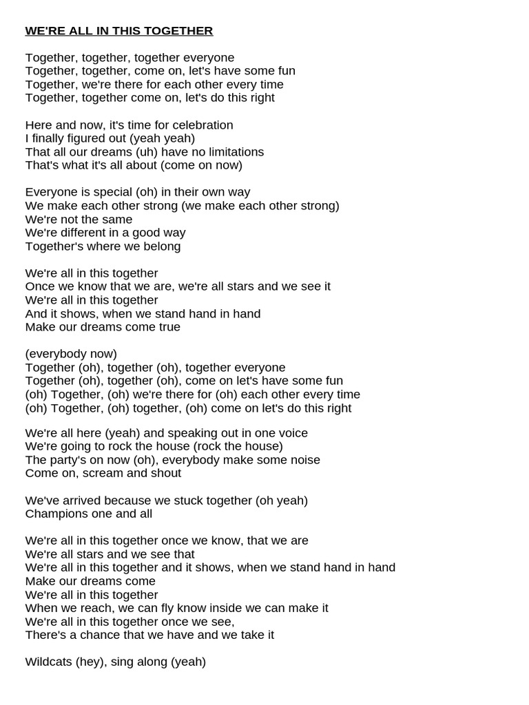 We're All in This Together | PDF | Art