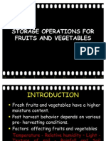 Storage of F & V