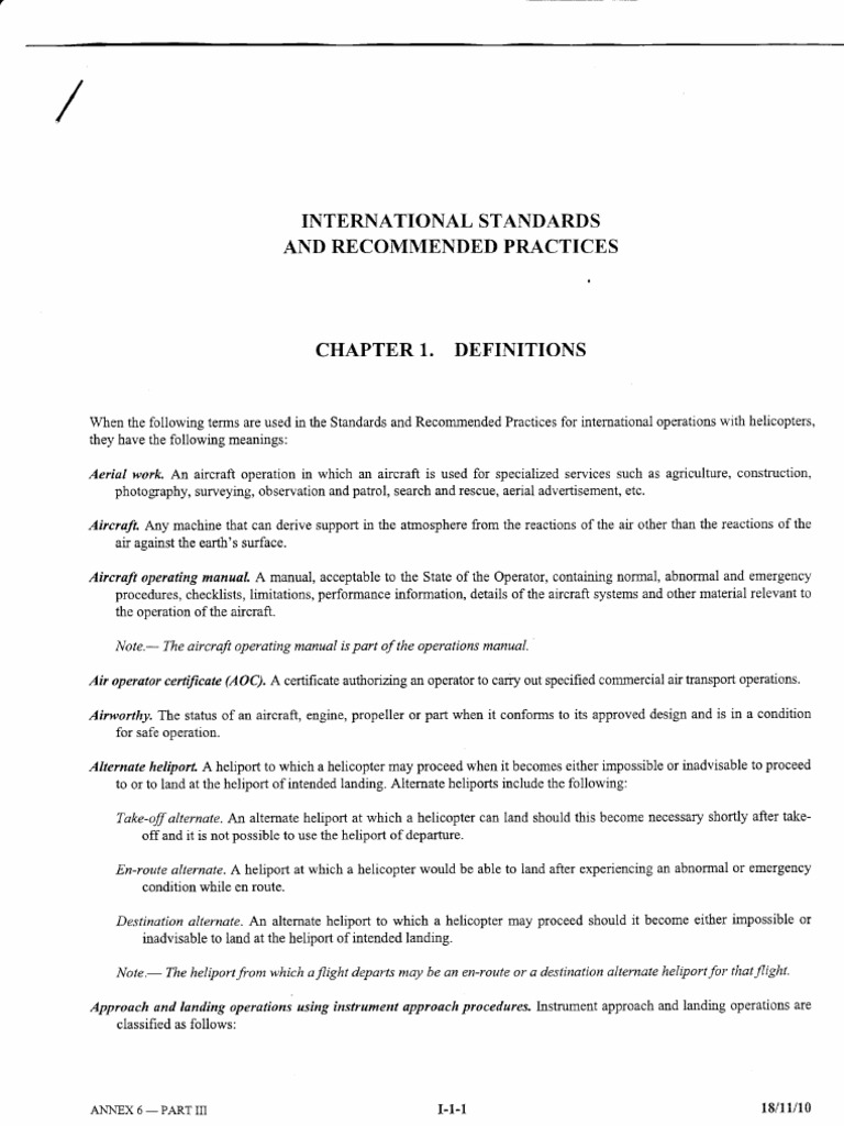 ICAO Annex 6 Part III Overview | PDF | Takeoff | Simulation