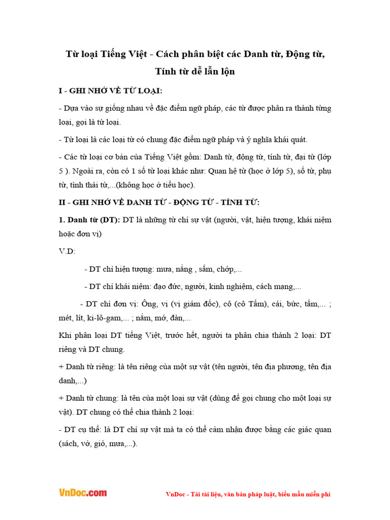 Cach phan biet cac danh tu dong tu tinh tu de lan lon pdf