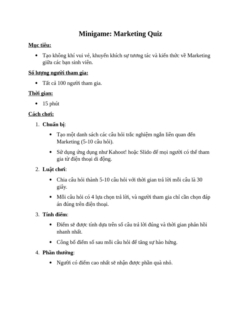 Mini Game | PDF