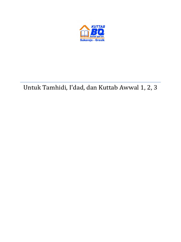 Modul Hadits Kuttab Baitul Qur'an Gresik | PDF | Agama & Spiritualitas