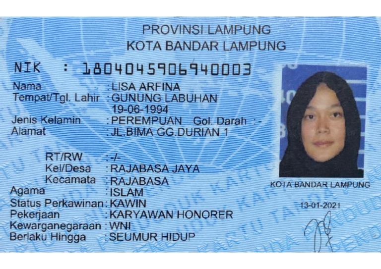 KTP Lisa Arfina | PDF