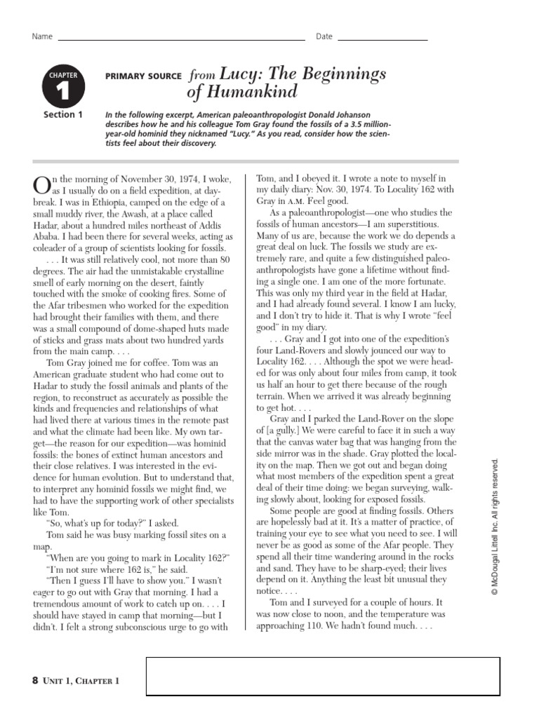 WIA01ACD | PDF | Lucy (Australopithecus)