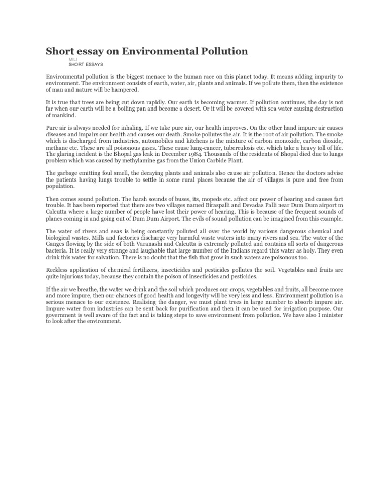 💣 Short paragraph on water pollution. Paragraph on Water Pollution