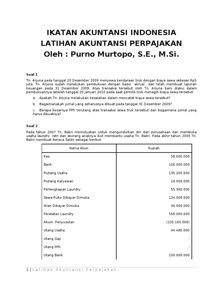 Kumpulan Jurnal Akuntansi Perpajakan Pdf s Carta De