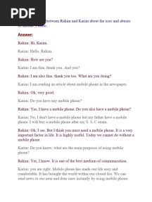 Dia - Uses and Abuses of Mobile Phone