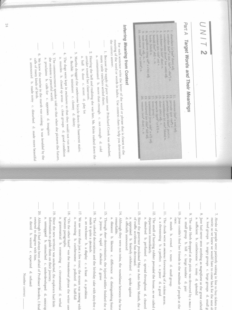 Wordskills Unit 2 | PDF