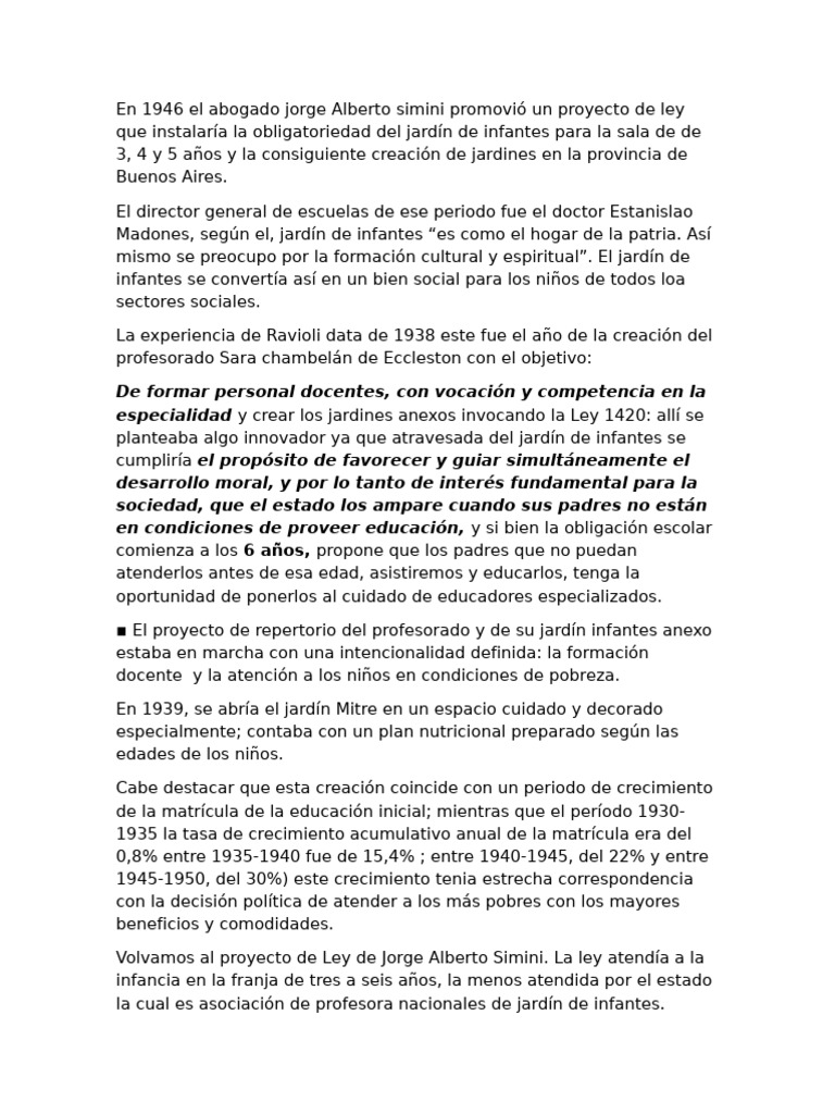 Historia El Jardin de Infante Obligatorio | PDF | Educación de la ...