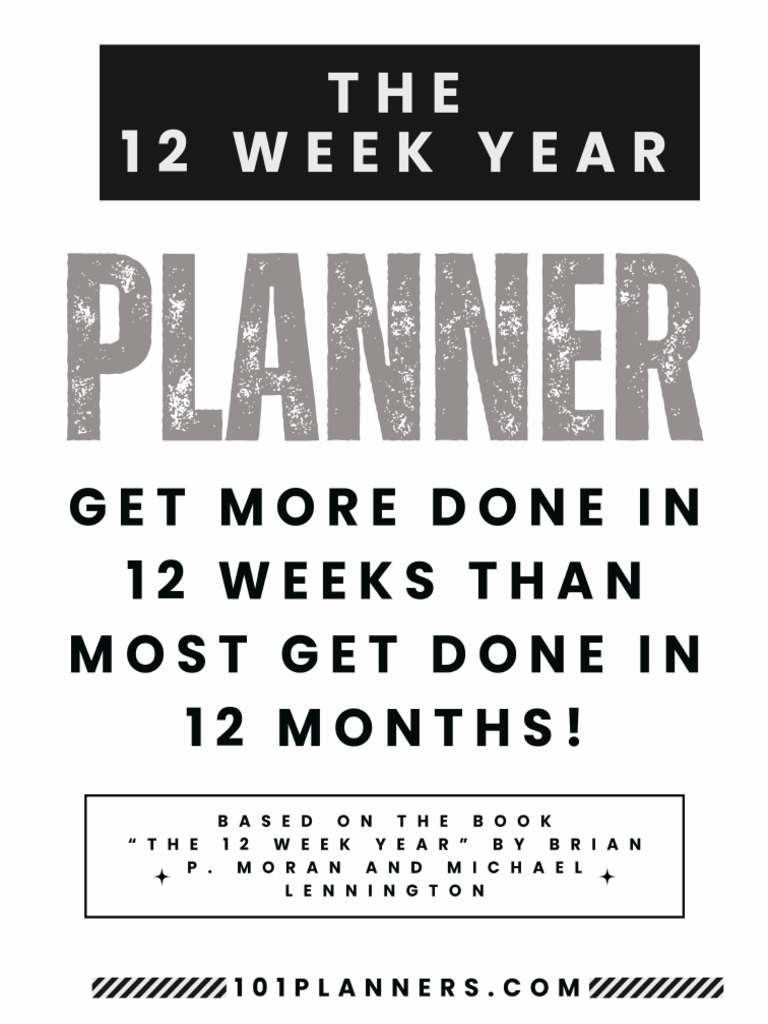 12 Week Year Planner | PDF