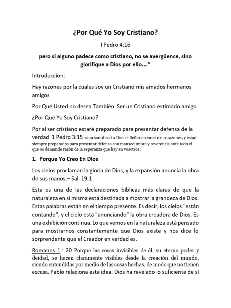 Por Que Yo Soy Cristiano | PDF | Jesús | Dios