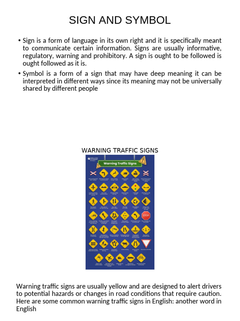 Understanding Traffic Signs and Symbols | PDF | Traffic | Controlled ...