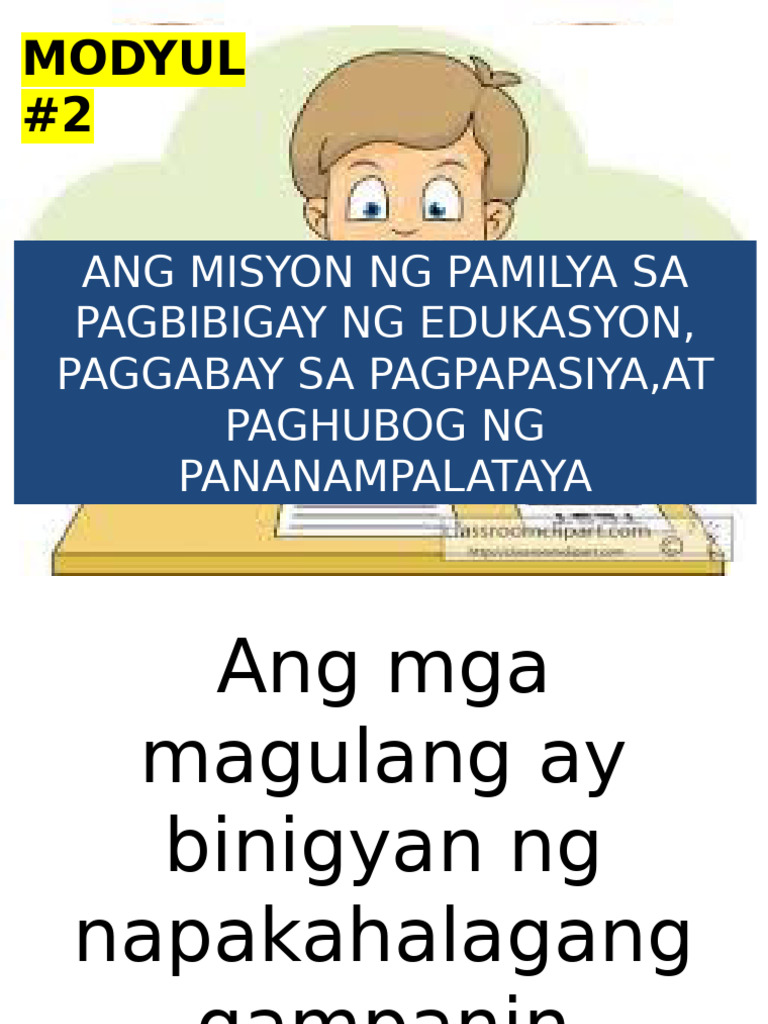 Aralin 2 Misyon NG Pamilya Sa Pagbibig…
