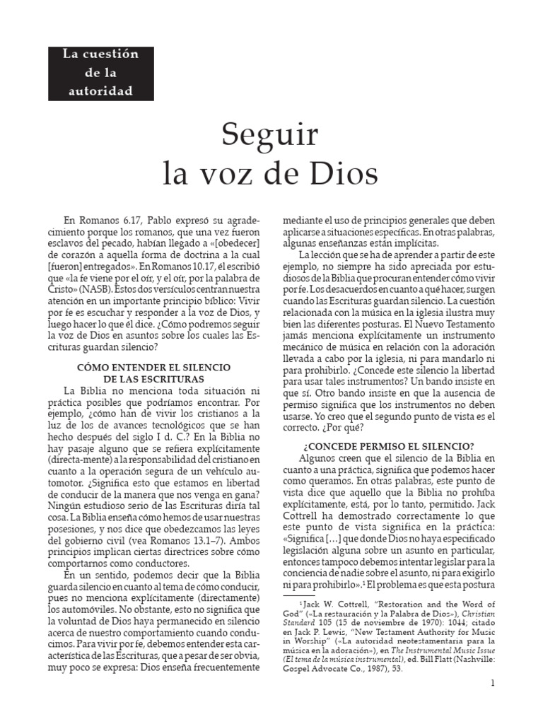Seguir La Voz de Dios | PDF | Sacerdote | Biblia