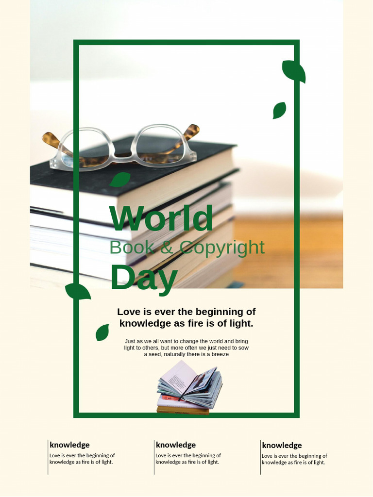 World Book and Copyright Day Poster-WPS Office | PDF