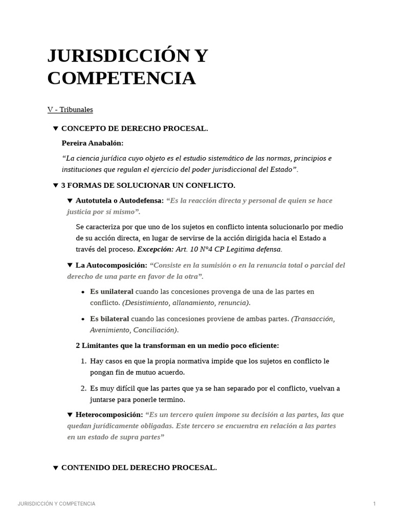 Jurisdicción y Competencia | PDF | Jurisdicción | Ley procesal