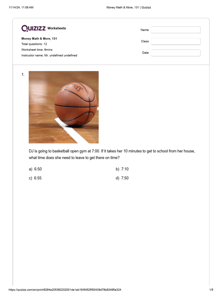 Money Math Worksheets for Students | PDF
