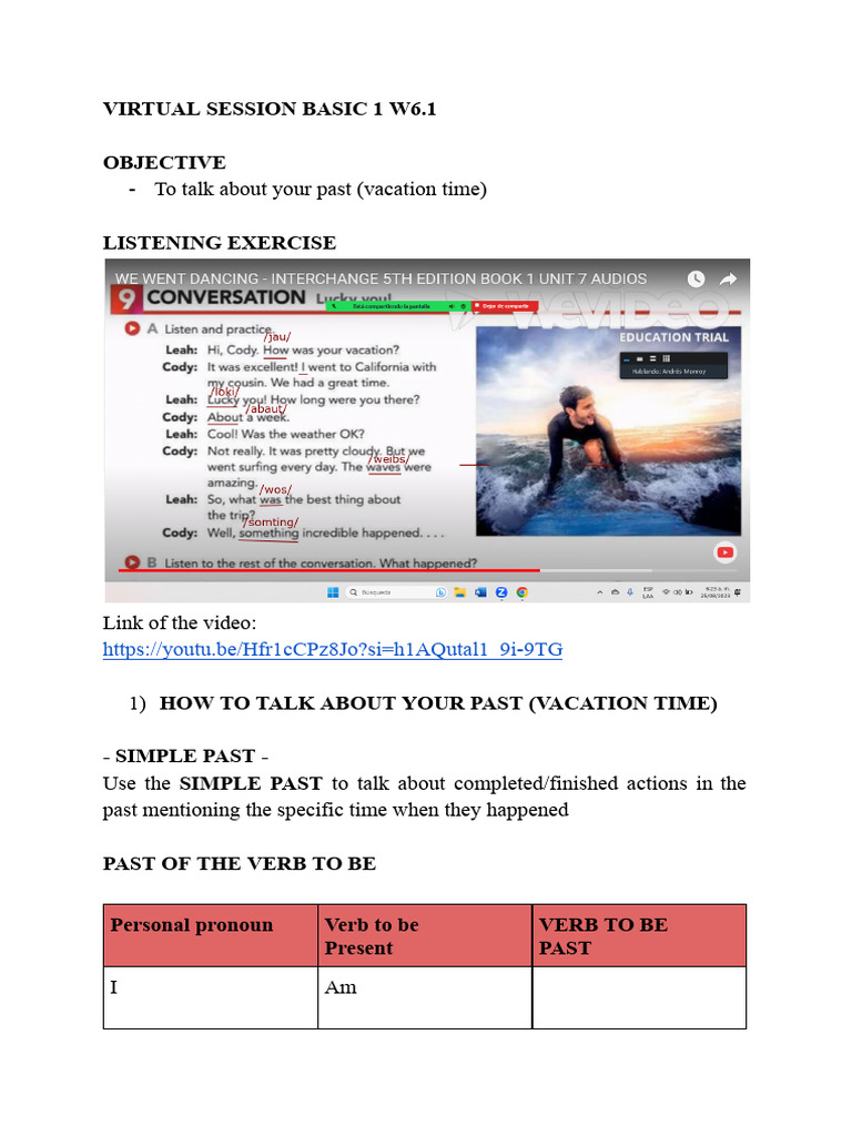 Virtual Session Basic 1 W6.1 | PDF